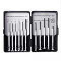 11-piece Watch Tools precision screwdriver set with metal handles and various tips for watch repair and maintenance.