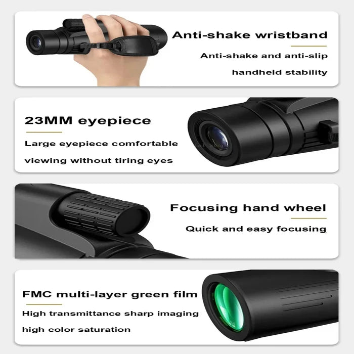 Habicare 12x50 powerful monocular telescope with long reach, compact and portable for outdoor viewing and nature observation.