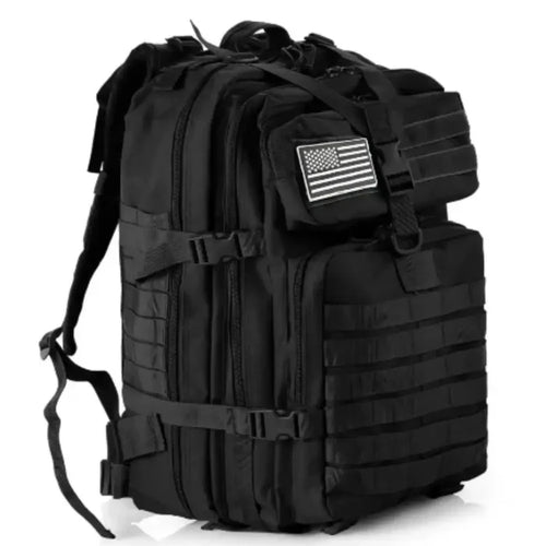 Habicare 9eight5 waterproof tactical outdoor backpack available in 25L and 50L sizes, with multiple compartments and rugged design.