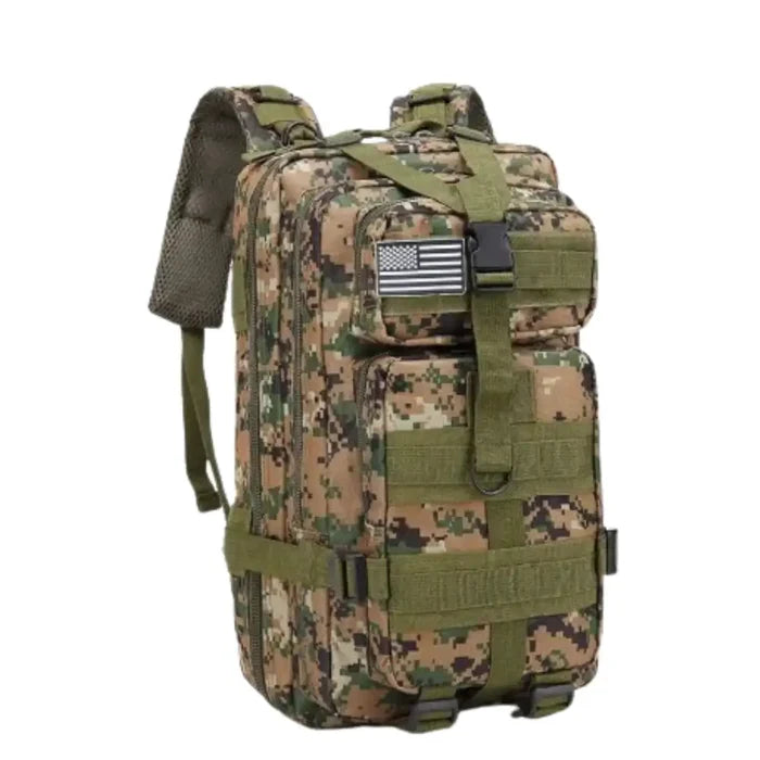Habicare 9eight5 waterproof tactical outdoor backpack in 25L and 50L sizes, with adjustable straps and multiple compartments.
