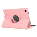Pink 9eight5 360° rotating case for Samsung Galaxy Tab, protective cover with adjustable stand and smooth rotation.
