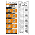 Pack of 10 SR927SW watch batteries for Koonenda watches, compact and sealed, from That Watch Shop.