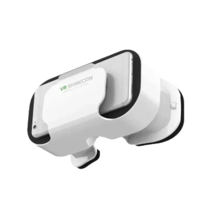 Habicare 9eight5 3D VR glasses virtual reality headset for smartphones, showing the sleek black design and adjustable straps.