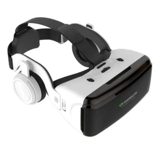 Habicare 9eight5 3D VR headset for smartphone gaming and videos, featuring adjustable straps and immersive viewing experience.