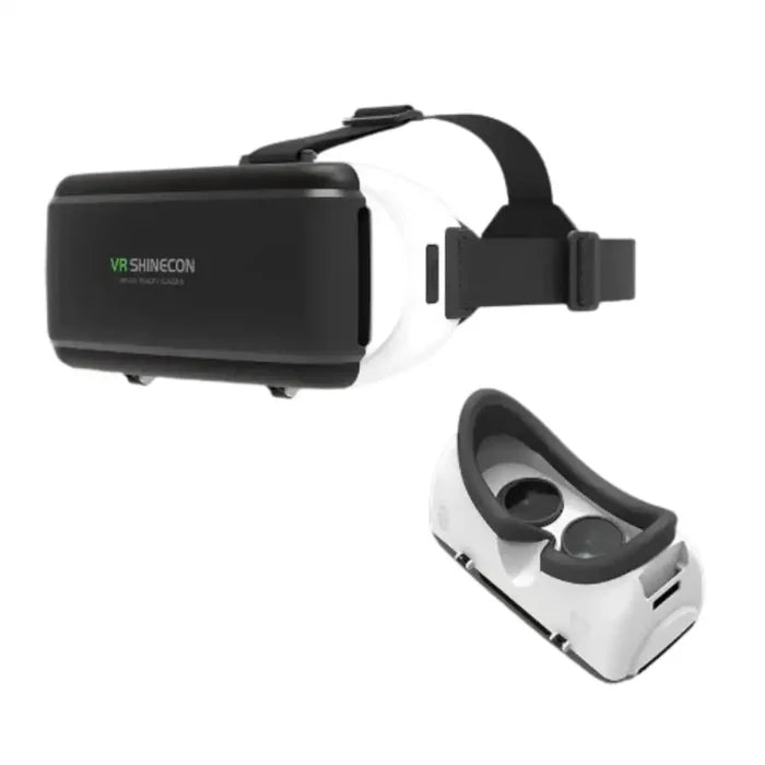 Habicare 9eight5 3D VR headset for smartphones, designed for immersive gaming and video experiences, with adjustable straps and lenses.