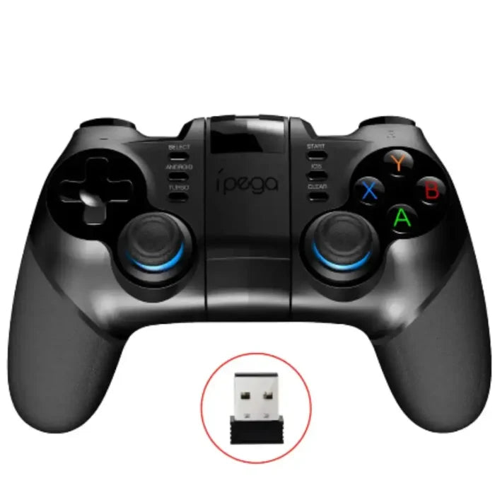 Habicare 9eight5 3D VR headset with built-in headphones and controller for immersive virtual reality gaming and experiences.
