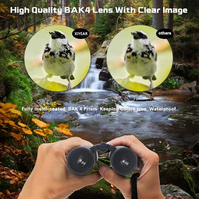 Habicare 40x22 HD binoculars with BAK4 optics, compact long-range mini telescope for clear distant viewing.