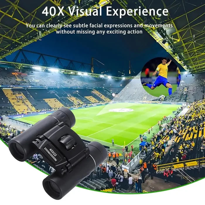 Habicare 40x22 HD binoculars with BAK4 optics, compact long-range mini telescope for clear distant viewing.