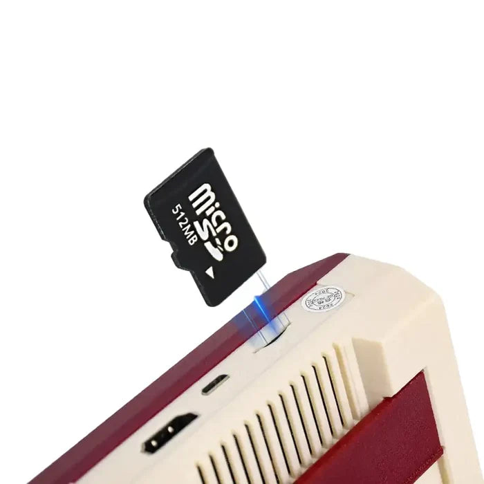 Red Habicare 4K HD Game Stick Console with SS interface, compact design, and high-resolution gaming capabilities.