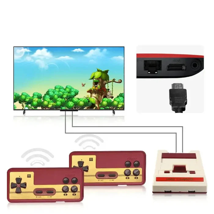 Red Habicare 4K HD game stick console with sleek design, ideal for high-definition gaming experiences.
