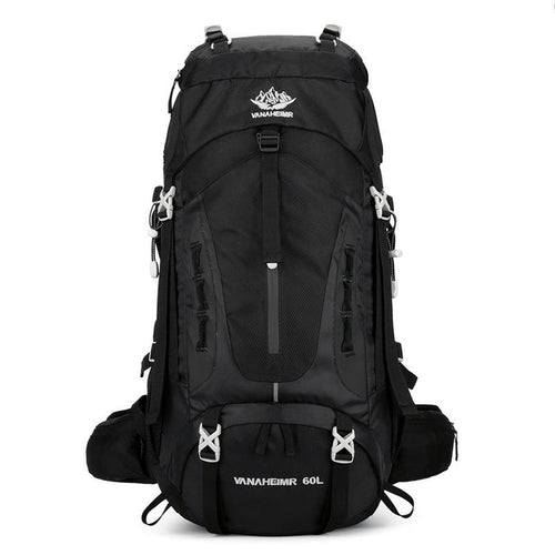 ECOTREK 60L camping and hiking backpack, lightweight outdoor travel pack with multiple compartments and adjustable straps