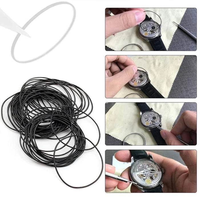 750-piece set of waterproof watch O-rings from That Watch Shop, 0.7mm thickness, sizes 16-30mm, for watch repair and sealing.