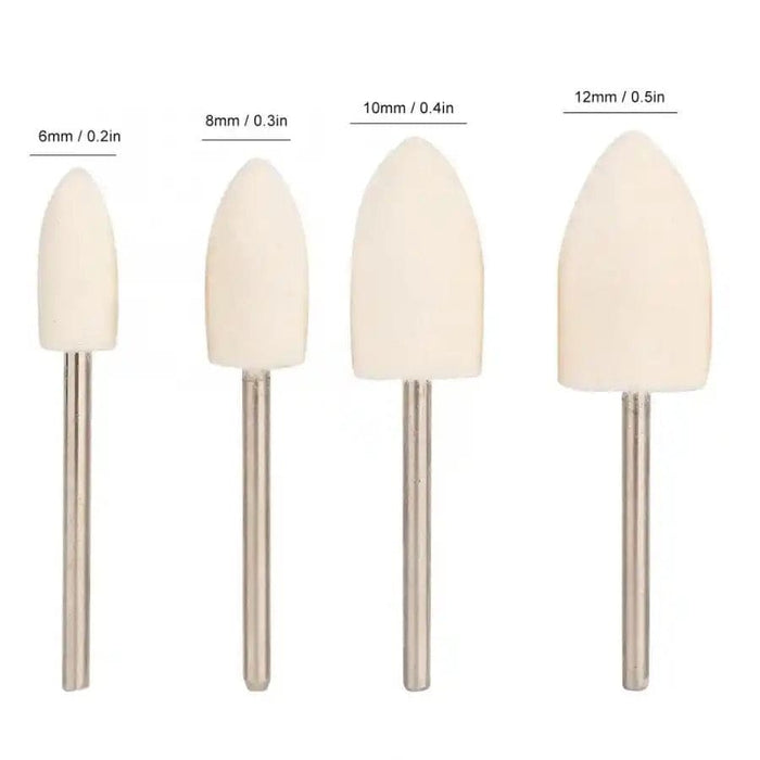 Set of 8 conical head polishing bits for watch tools, ideal for precise polishing and finishing in watch repair.