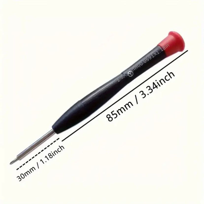 Black and red 8-piece precision screwdriver set for watch repair, featuring specialized watch tools for detailed work.