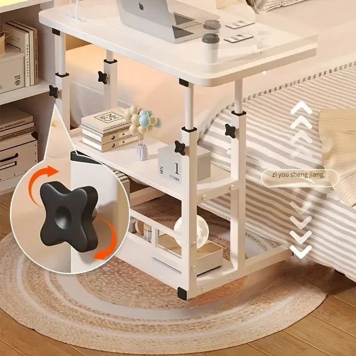 Habicare SS adjustable height desk, lightweight and portable, with a sleek design suitable for ergonomic workspace setup.