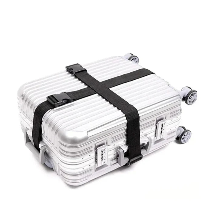 Habicare adjustable luggage straps in various colors, shown in a pack of two, with secure buckles and durable material.