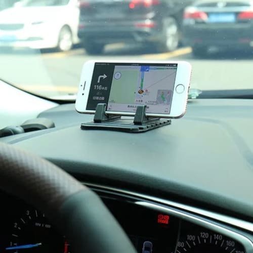 Adjustable 9eight5 mobile phone holder with flexible grip for hands-free use on phones and tablets.