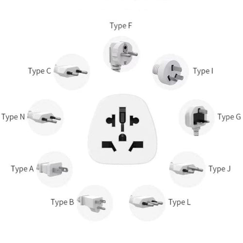 Blackweb All-In-One Travel Adapter BK01 wall plug for USA, UK, NZ, and AUS; versatile electronics accessory by 9eight5.