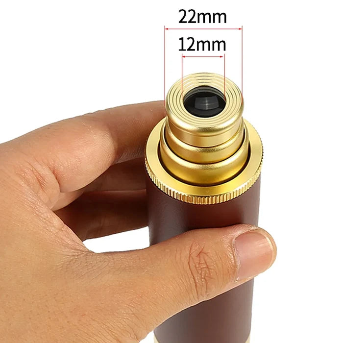 Habicare aluminium alloy monocular telescope with compact design, featuring a sleek SS finish and adjustable focus for outdoor viewing.