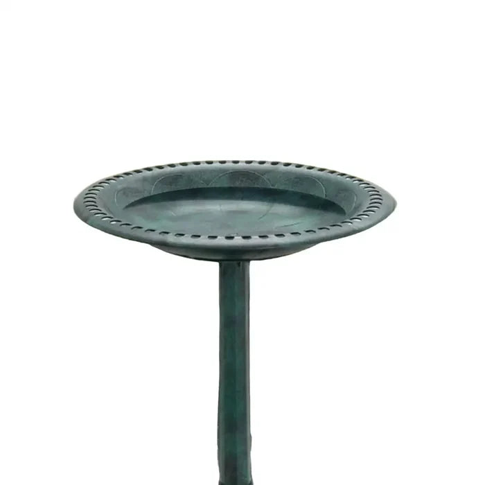 Habicare antique-style bird bath in stainless steel, available in two colors, with decorative design suitable for garden or outdoor use.
