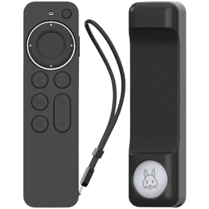 Habicare Apple TV remote control cover in black HBC style, designed for protection and easy grip.