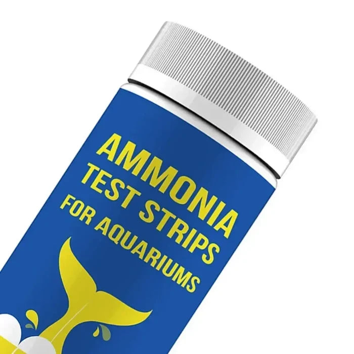 Habicare HBC Aquarium Water Quality Test Strips for ammonia and nitrogen levels in freshwater or saltwater aquariums.