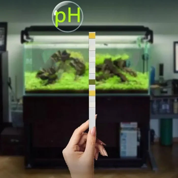 Habicare HBC Aquarium Water Test Strips, 50-100 pcs, 7-in-1 freshwater fish tank test strips for water quality testing