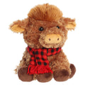 Aurora Plush 9 Inch Frosty Farm Highland Cow Holiday Plush Toy