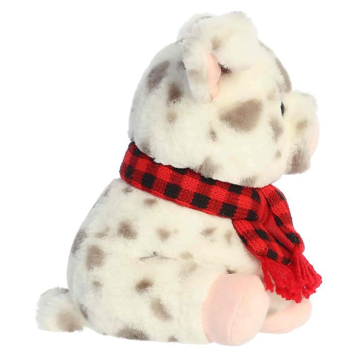 Aurora Plush 9 Inch Frosty Farm Spotted Pig Holiday Plush Toy