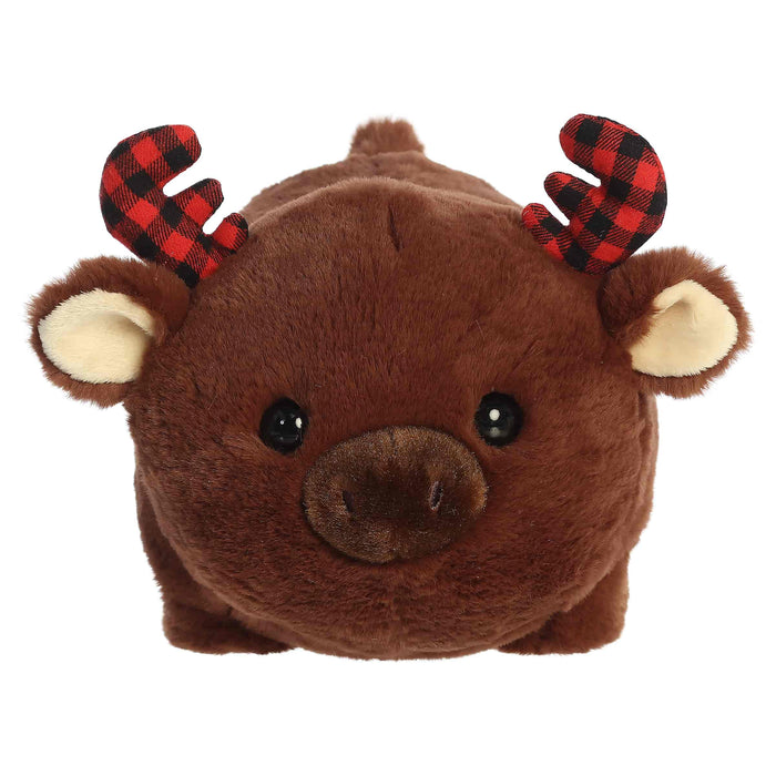 Aurora Plush Spudsters 10 Inch Mitten the Plaid Moose Holiday Plush Toy