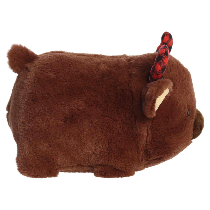 Aurora Plush Spudsters 10 Inch Mitten the Plaid Moose Holiday Plush Toy