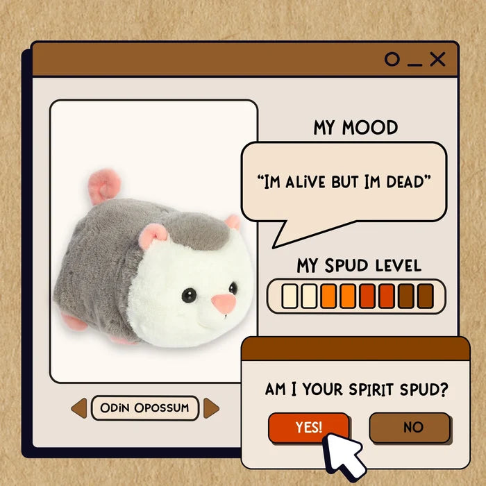 Aurora Plush Spudsters 10 Inch Odin Opossum Plush Toy