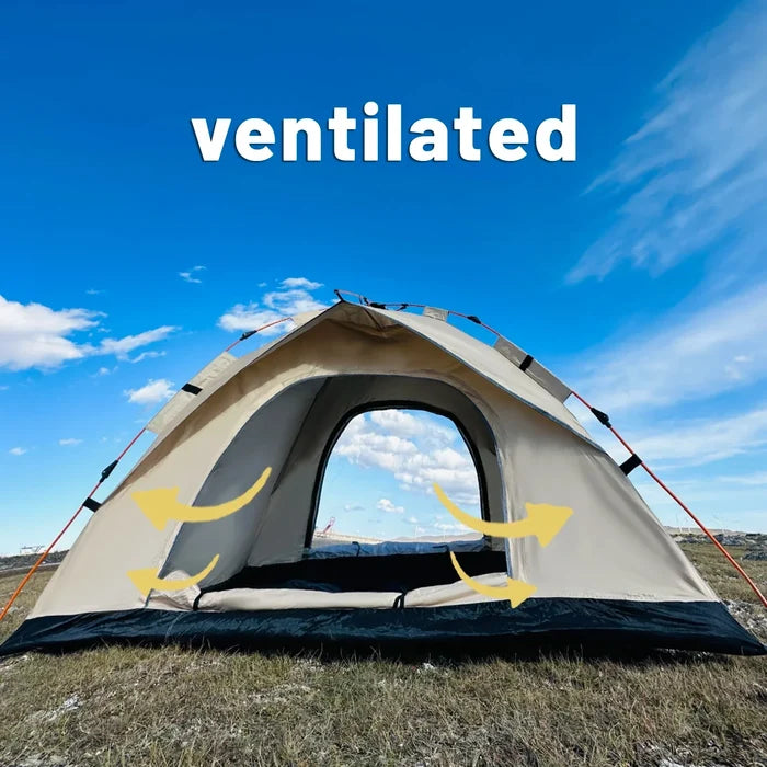 Habicare automatic quick-open camping tent in size SS, lightweight and easy to set up for outdoor camping adventures.
