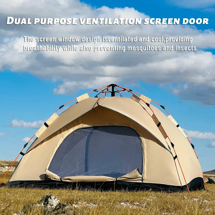 Habicare automatic quick-open camping tent in size SS, lightweight and easy to set up for outdoor camping adventures.