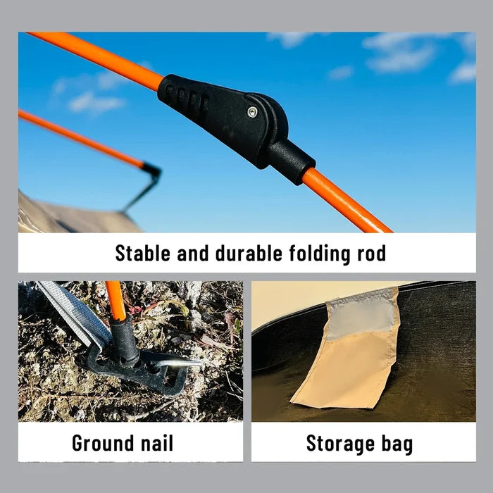 Habicare automatic quick-open camping tent in size SS, lightweight and easy to set up for outdoor camping adventures