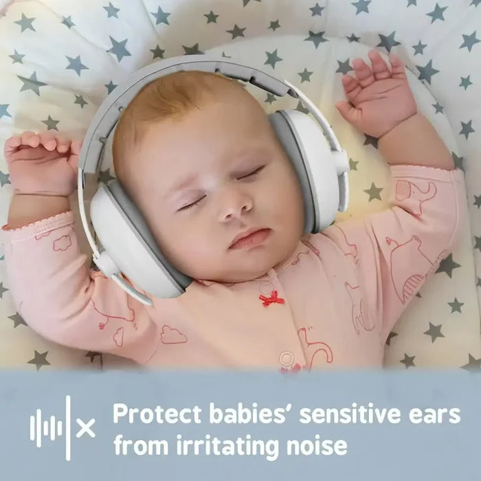 Habicare Baby Ear Protection Earmuffs in three colors, soft and comfortable noise-reducing earmuffs for infants.