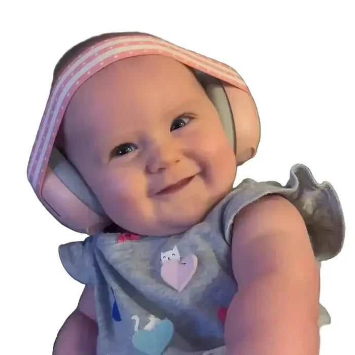 Habicare Baby Noise Reduction Earmuffs in various colors, designed to protect infants from loud sounds.
