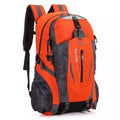 Orange and black 9eight5 backpack with multiple compartments, 51cm x 31cm x 18cm, versatile and stylish for daily use.