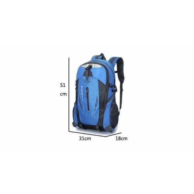 Orange and black 9eight5 backpack with multiple compartments and adjustable straps, ideal for travel and daily use.