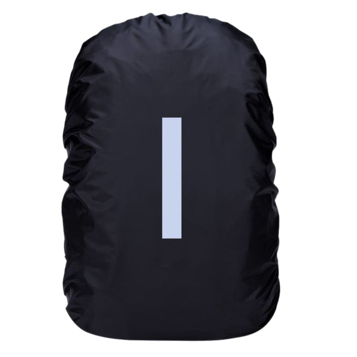 Black waterproof backpack cover by 9eight5, designed to protect a 45L backpack from rain and moisture.