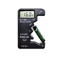 Battery tester for button cell, AA, AAA, C, D, 9V, 14500, 16340 batteries from That Watch Shop, with display and testing buttons.