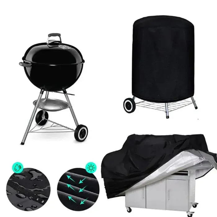 Heavy-duty Habicare SS BBQ grill cover in various sizes, designed to protect outdoor grills from weather and corrosion.