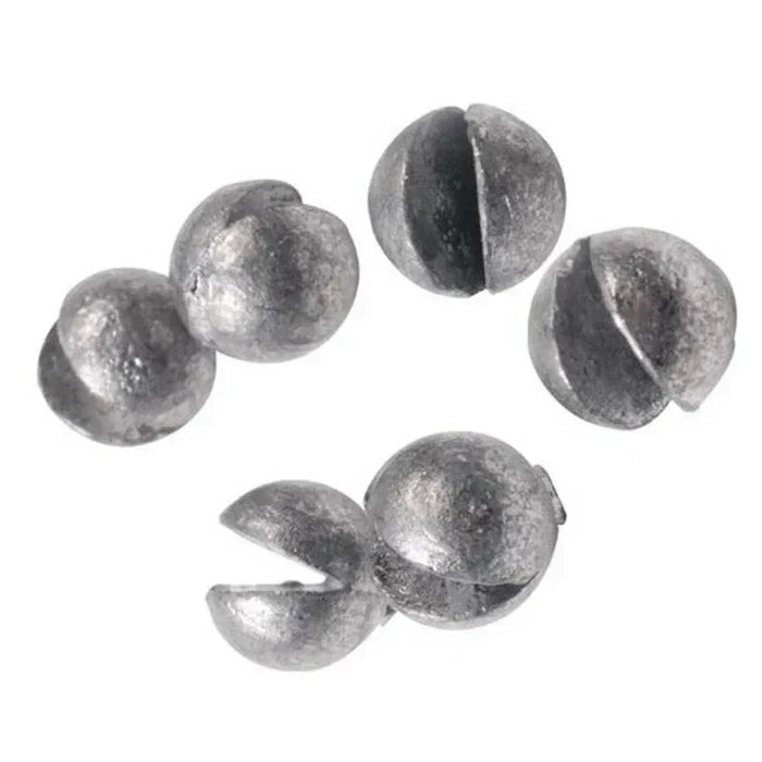 Set of 100 SS Bite Lead Fishing Accessories by Habicare, featuring durable fishing leads with various sizes and designs.