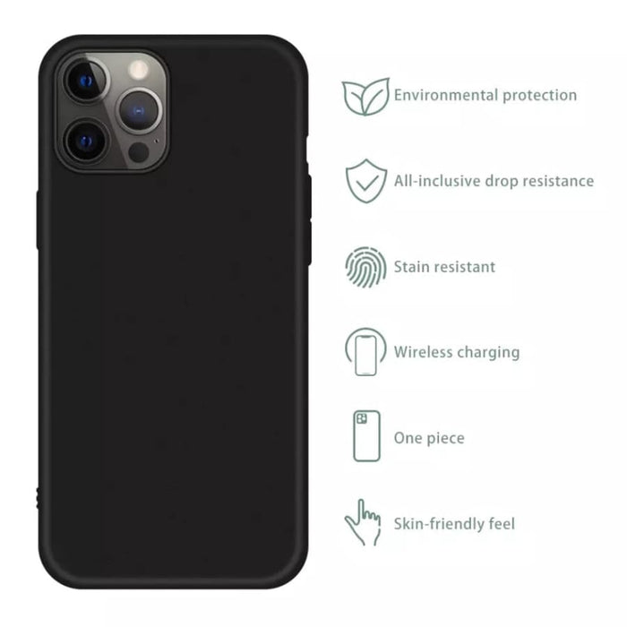 Black 9eight5 phone case for iPhone 13 Pro Max (6.7-inch) with precise cutouts and sleek protective design.