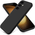 Black 9eight5 phone case for Samsung Galaxy S24 FE, slim protective cover with precise cutouts and textured finish.