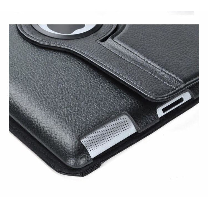 Black 9eight5 iPad 2, 3, 4 9.7-inch cover with protective case for tablet accessory, showing front view and textured surface.