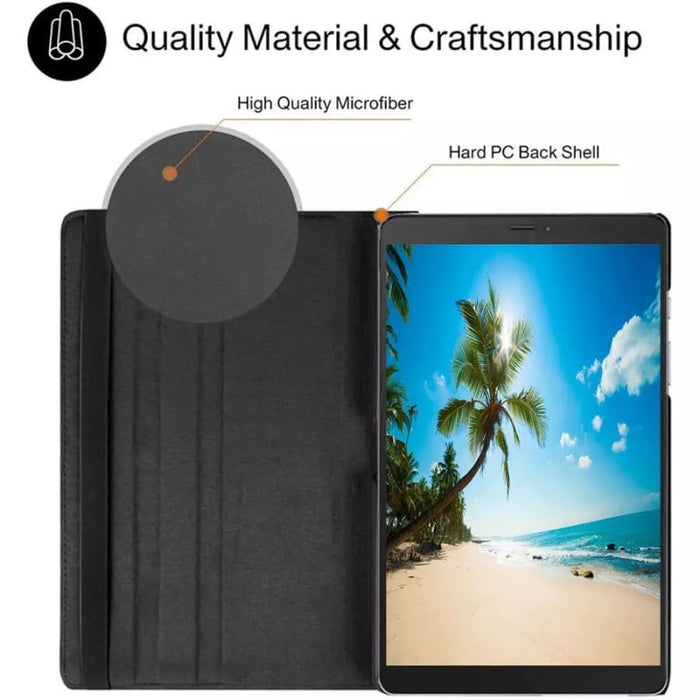 Black protective cover for Samsung Galaxy Tab S6 Lite 10.4-inch tablet by 9eight5, designed for model P610/P615/P627.