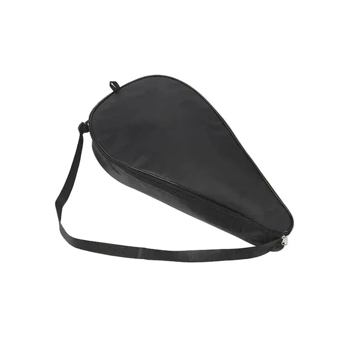 Black 9eight5 Habicare padel racket bag with multiple compartments and padded straps for comfortable carrying.