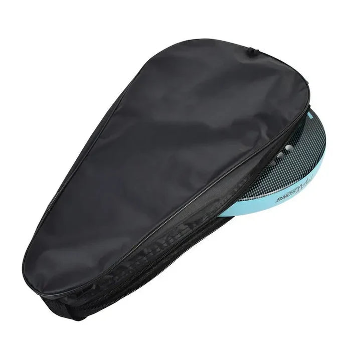 Black 9eight5 Habicare padel racket bag with multiple compartments and padded straps for comfortable carrying