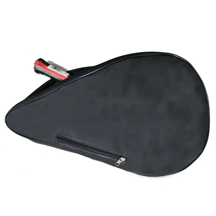 Black Habicare 9eight5 padel racket bag with multiple compartments and padded straps for comfortable carrying.